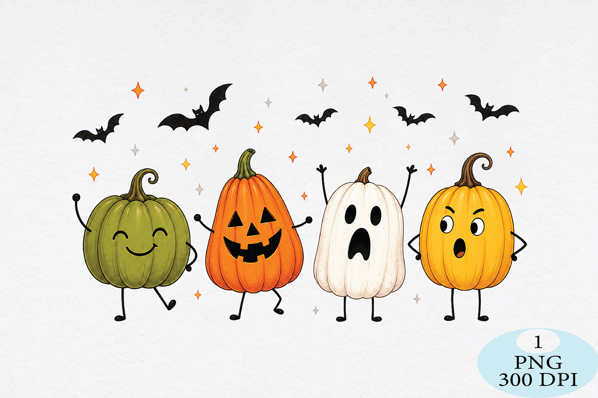 Cute Halloween Pumpkin PNG, a Seasonal Illustration by Daily.Designs (Photo 1 of 5)