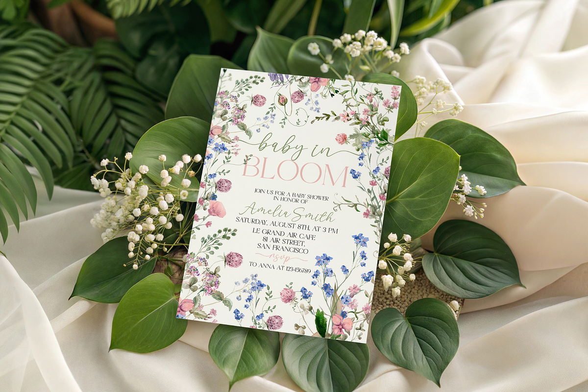 Wildflower Brunch Baby Shower Invite, an Invitation Template by Digital_Mind (Photo 4 of 4)