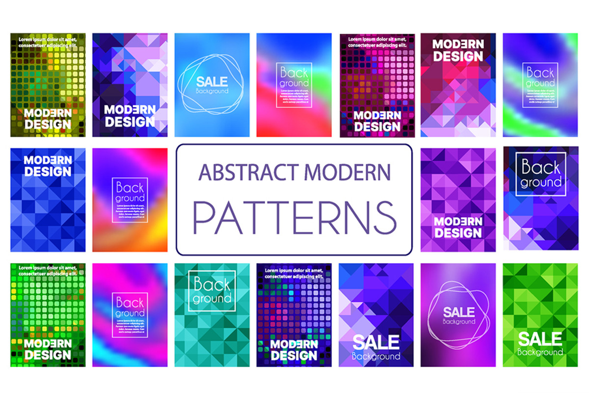 A set of vector abstract backgrounds, a Pattern Graphic by AlexZeL (Photo 1 of 7)