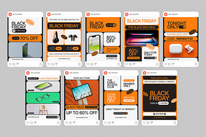 Black Friday Instagram Canva, a Social Media Template by Supanium Studio
