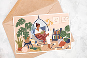 Woman relax at cozy home, a Person Illustration by Good Studio (Thumbnail 3 of 3)