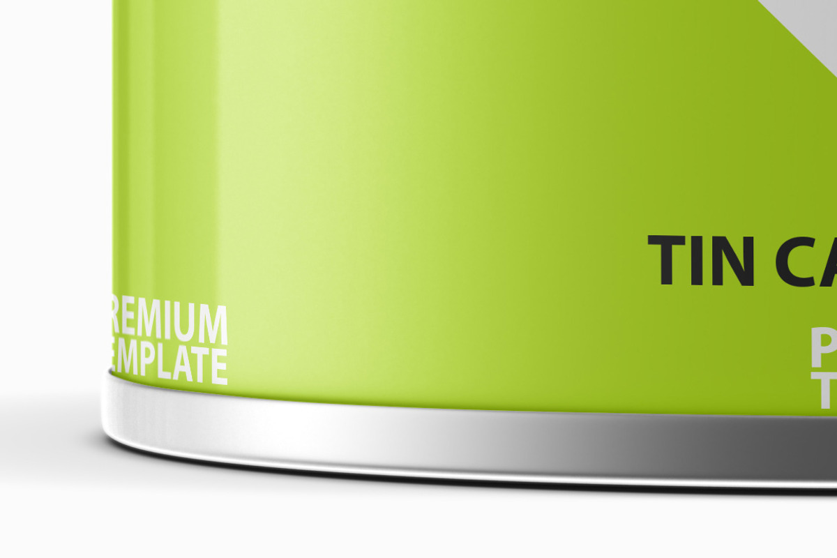Metal TIN CAN PSD Mockup, a Cups & Container Mockup by GreatFruit (Photo 5 of 6)