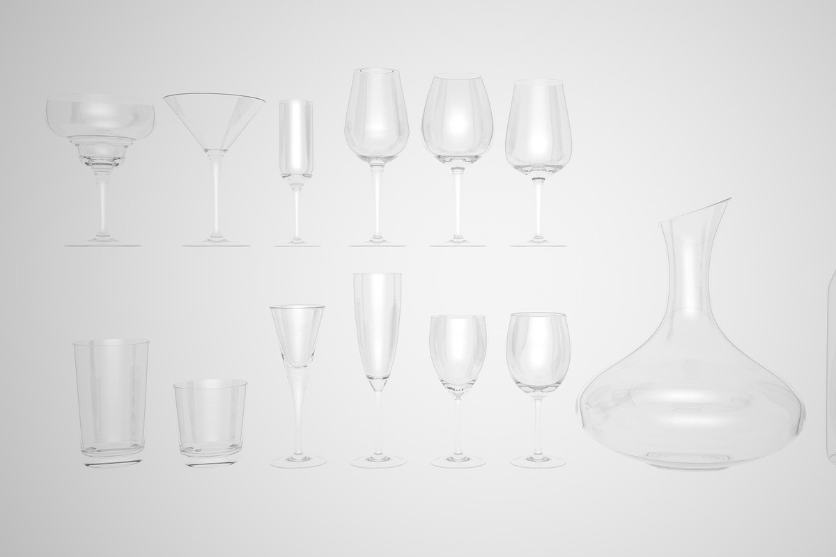 Ikea Glasses, an Object 3D Model by 3D Furnishing (Photo 1 of 5)