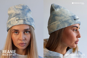 Beanie Mockup Set, a Hat Mockup by Freeman Studio