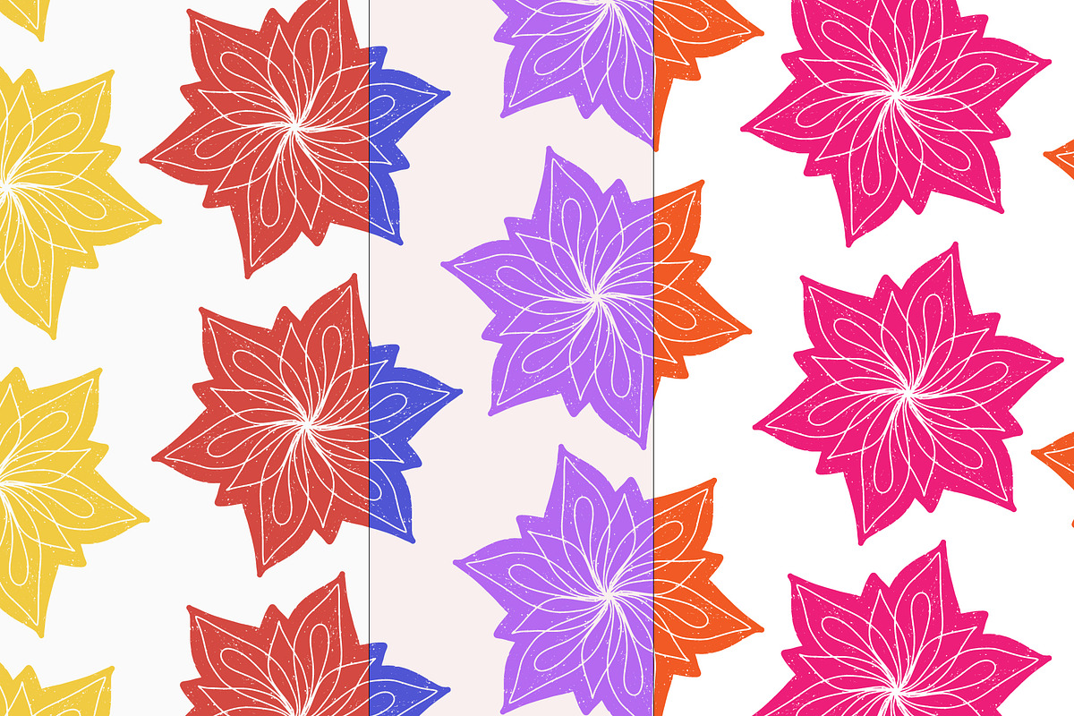 Bold Floral Mandala Seamless Vector, a Pattern Graphic by NayaChu (Photo 9 of 11)