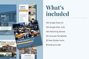 Blue Real Estate Instagram Templates, a Social Media Template by Everyday Perfection (Thumbnail 4 of 11)