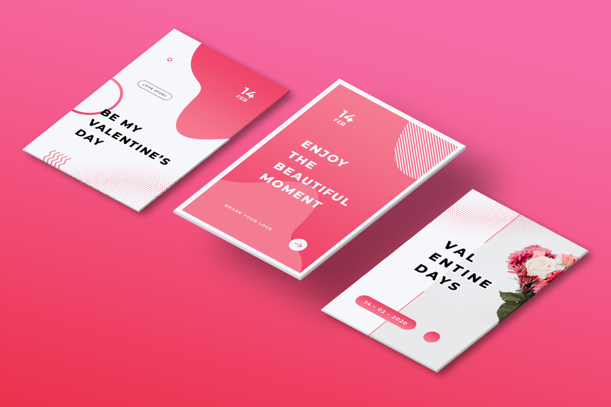 Happy Valentines Day Pinterest Post, a Social Media Template by Rahardi Creative (Photo 2 of 6)