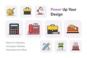 Office Supplies Icons, a Duotone Icon by Brickclay (Thumbnail 3 of 9)