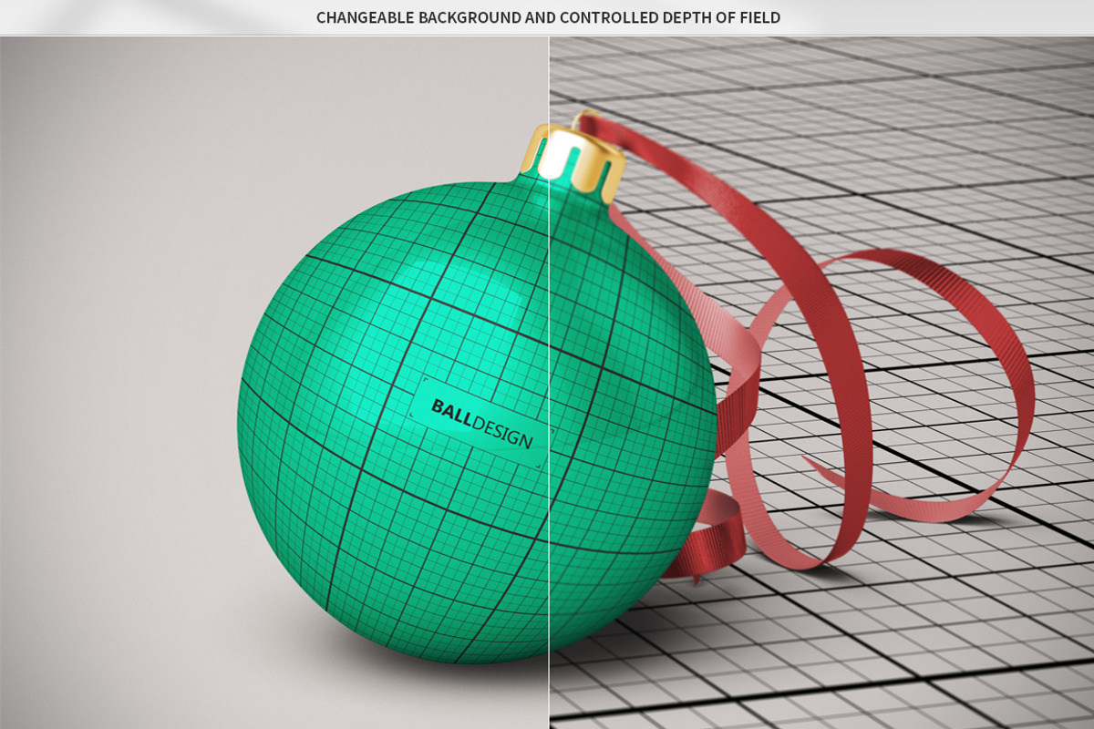 Christmas Ball Mock-Up, a Packaging Mockup by MassDream (Photo 7 of 10)