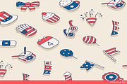 4th July Happy Independence Day, an Outline Icon by Canned Cat (Thumbnail 3 of 5)