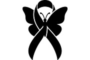 Breast Cancer Ribbon with Butterfly, a Seasonal Illustration by balal (Thumbnail 9 of 17)