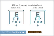 Minimal optometry icons, an Outline Icon by Picture Window (Thumbnail 5 of 5)