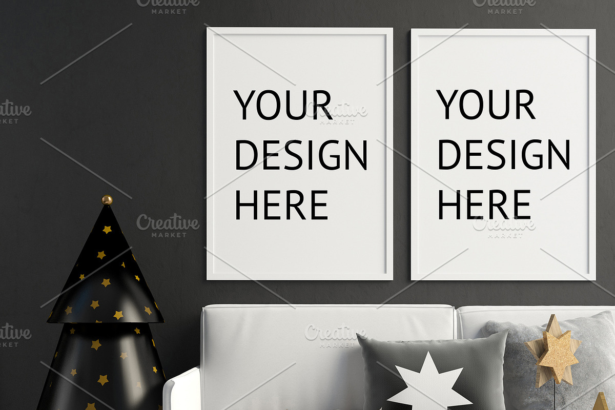 Modern Christmas interior., a Print Template by ChromiumHeart (Photo 12 of 21)