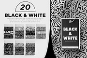 Black And White Pattern Bundles, a Pattern Graphic by Vibrand Studio (Thumbnail 1 of 11)