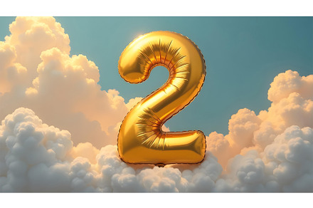 4Kpicture with golden helium balloon, a Wallpaper Graphic by Elen_Art