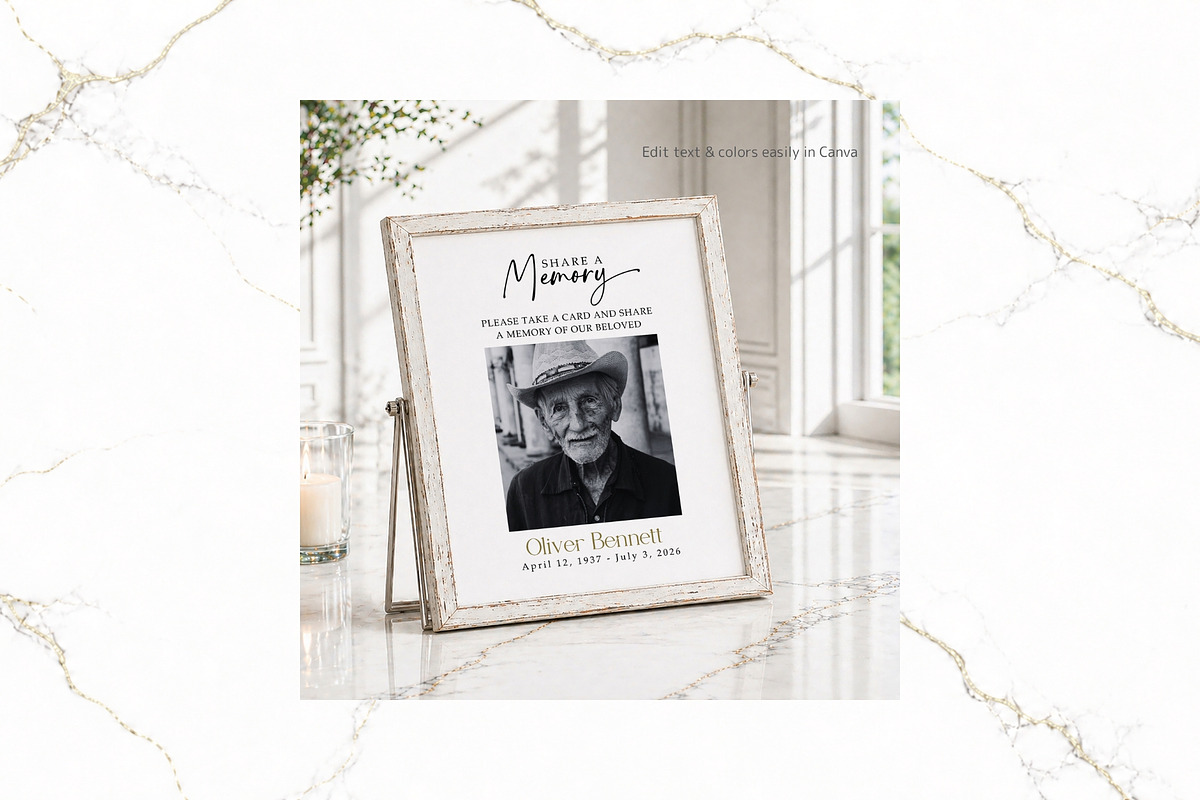 Share a Memory Sign&Card Canva FR001, a Stationery Template by TyphoonStudio (Photo 3 of 5)