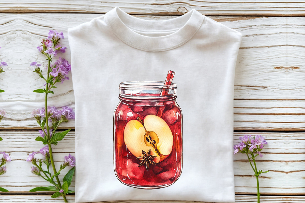 Watercolor Fall Mason Jars Clipart, an Illustration by Rose Art (Photo 4 of 7)
