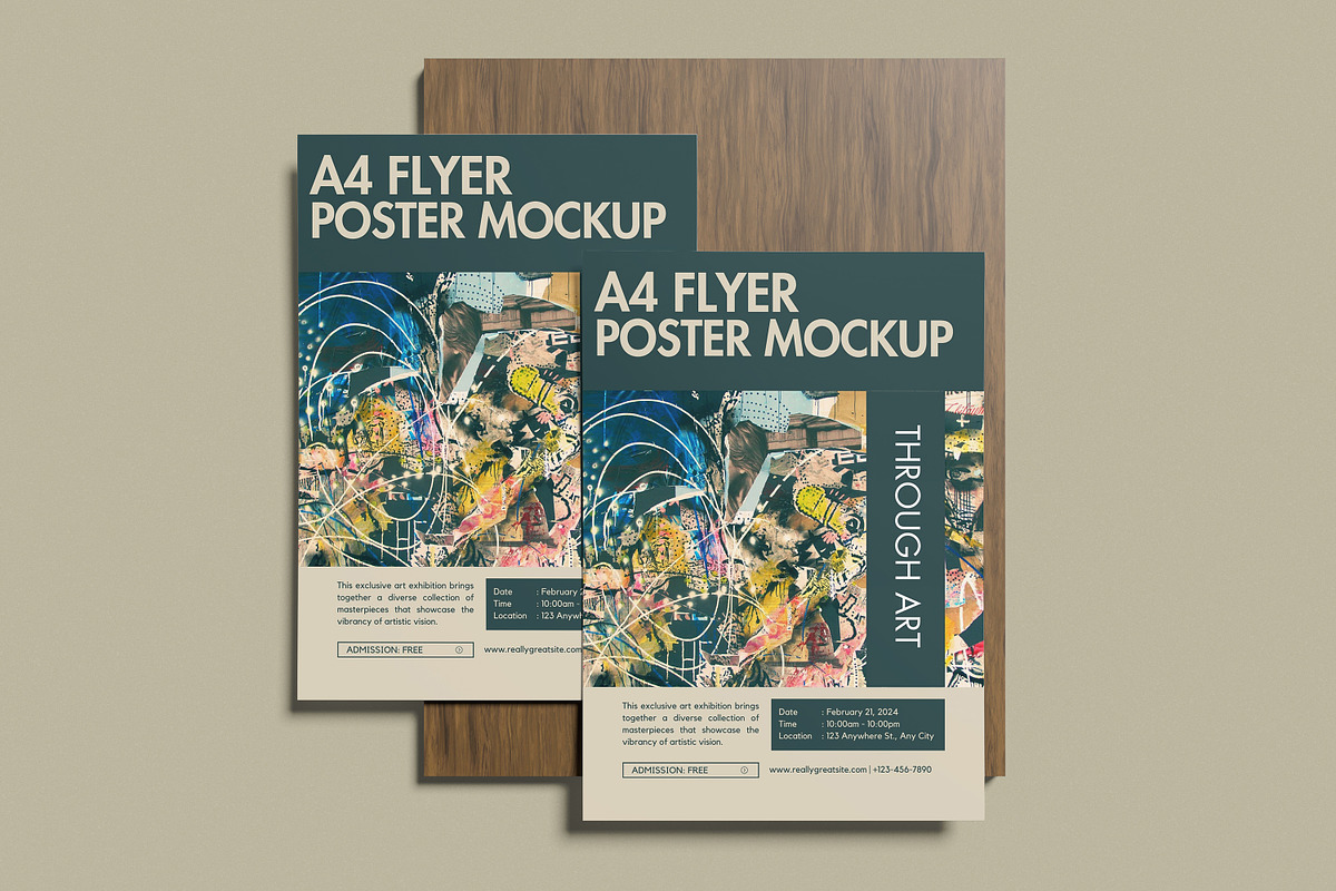A4 poster Flyer Mockup, an Advertising Mockup by Twins_studio926 (Photo 5 of 5)