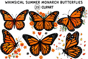 Whimsical Summer Monarch Butterflies, an Animal Illustration by Creative Art (Thumbnail 1 of 8)