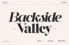 GC Backside Valley - modern serif