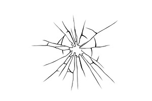 Glass crack broken texture, an Illustration by Things for designers
