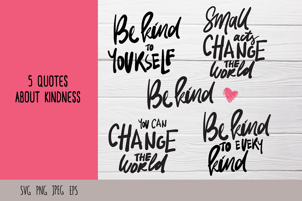 Kindness SVG cut files, an Illustration by Veronika M (Photo 1 of 6)
