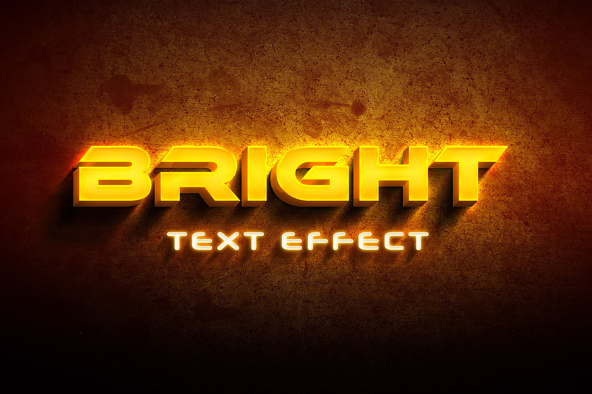 Bright Light Text Effect, a Layer Style Add-On by Design Squad