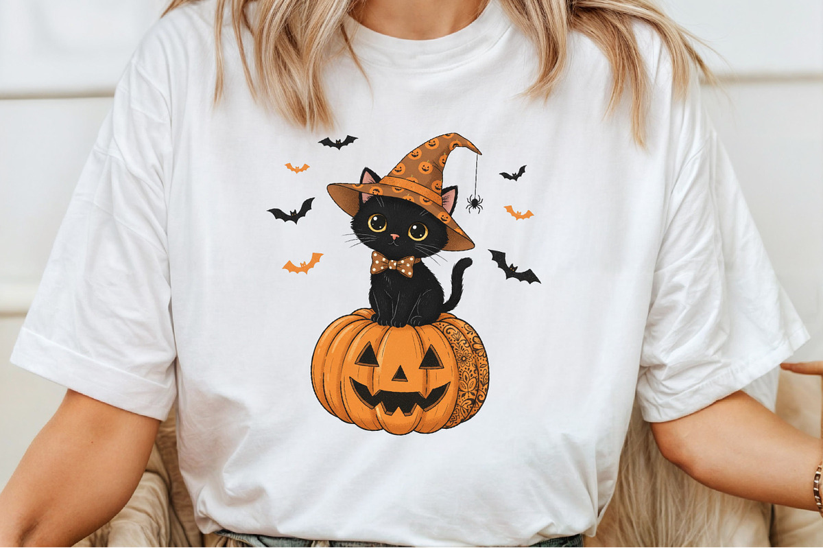 Witchy Cat PNG, an Illustration by Craft Nest (Photo 2 of 6)