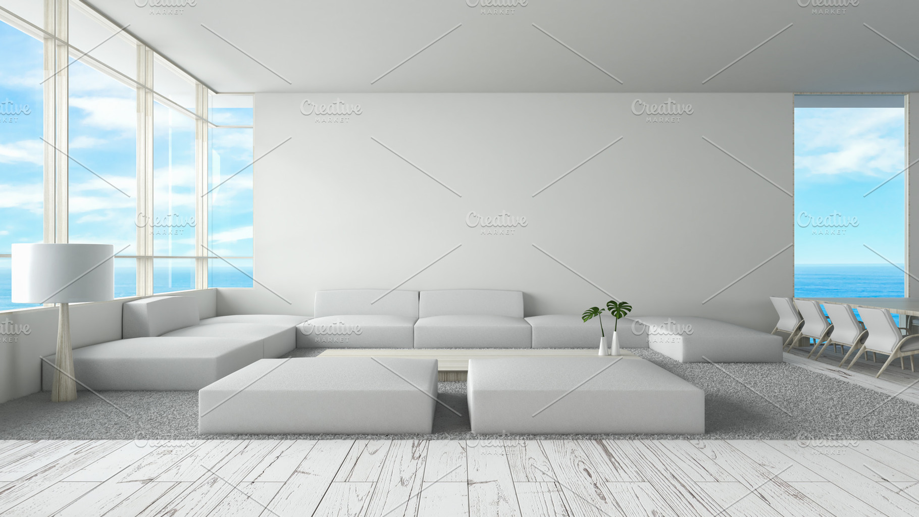 Modern interior living room stock photo containing 3d and apartment, an Architecture Photo by MOOSPACE_STUDIO