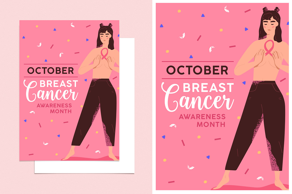 Breat Cancer Awareness Month Posters, a Healthcare Illustration by Good Studio (Photo 4 of 4)