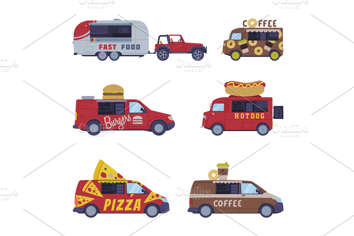 Food Truck as Equipped Motorized, a Food Illustration by TopVectors