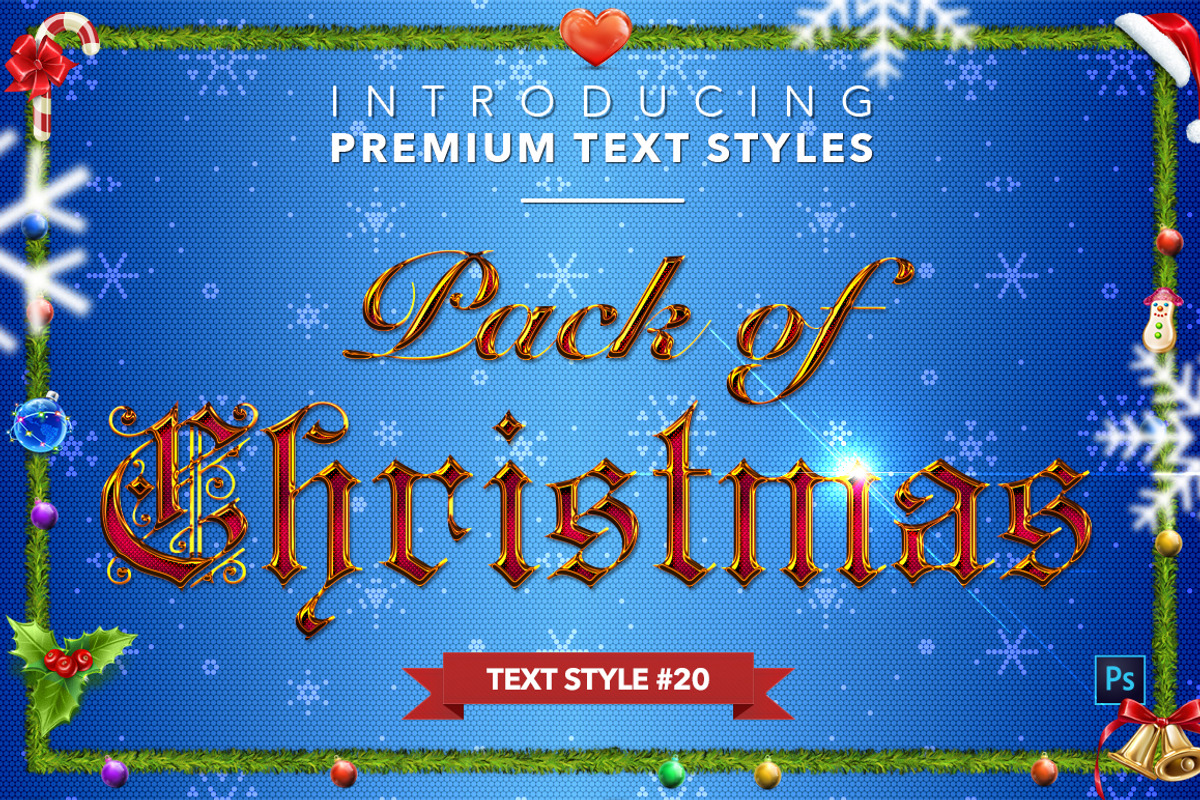 Christmas Pack #1 - Text Styles, a Layer Style Add-On by Jonas Stensgaard (Photo 21 of 23)