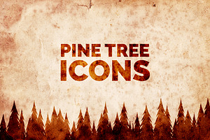 Mountain Pine Tree Icons, an Icon by Calvin Weibel