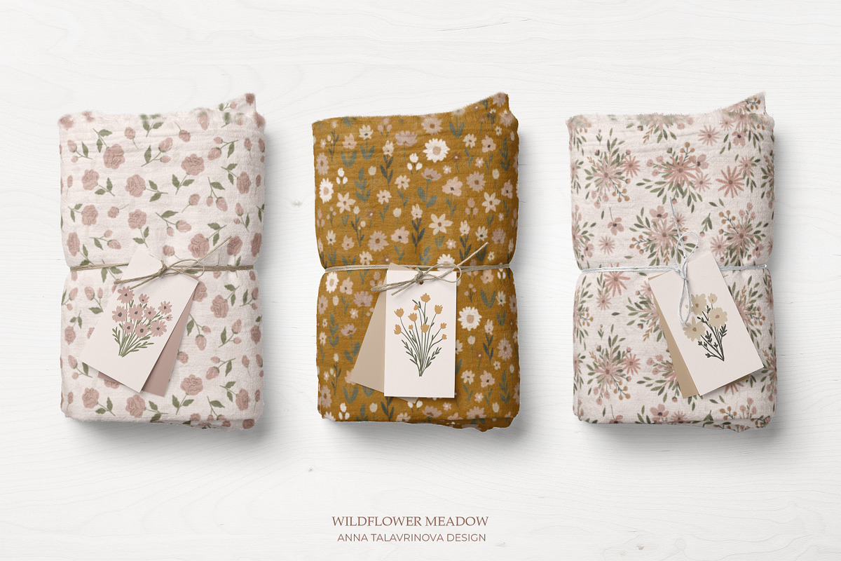 Wildflower Meadow pattern & clipart, a Pattern Graphic by Cozy pattern shop (Photo 5 of 8)