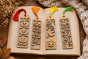Halloween Wooden Laser Cut Bookmarks, an Object Graphic by Creative Art (Thumbnail 1 of 3)