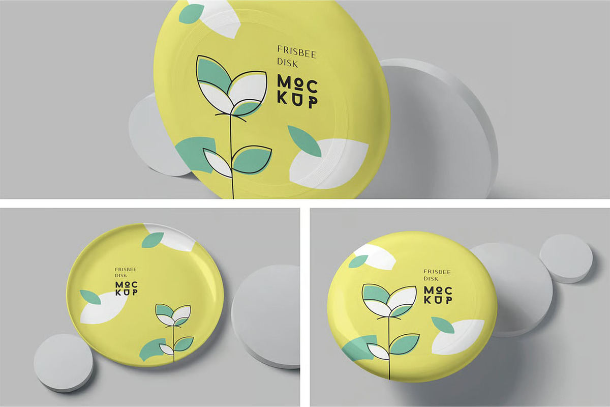 Frisbee Mockups, a Product Mockup by megostudi0 (Photo 1 of 5)