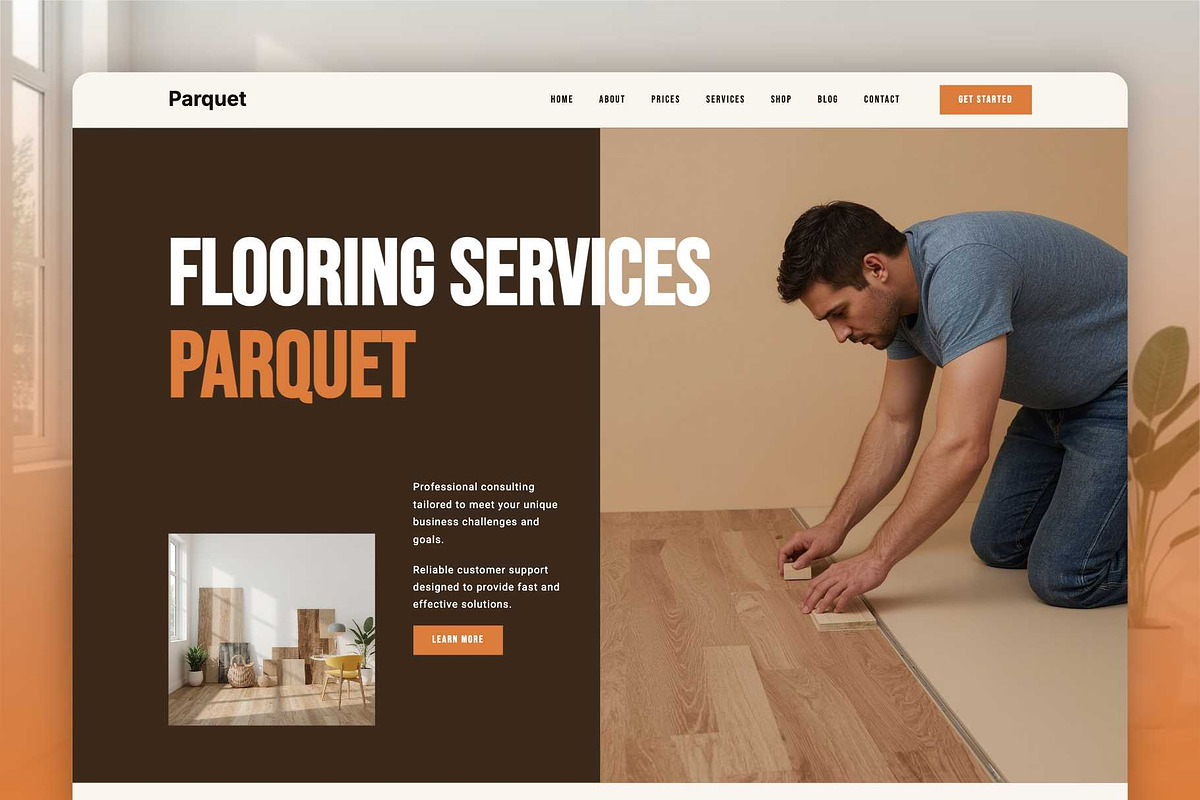 Flooring WordPress Theme, a WordPress Template by Nicdark Themes (Photo 1 of 4)