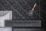 Ornate Baroque Damask Pattern., a Decorative Illustration by EireenBel (Thumbnail 1 of 8)