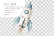 Cute Space Clipart PNG, an Object Illustration by MockupWizard (Thumbnail 5 of 6)