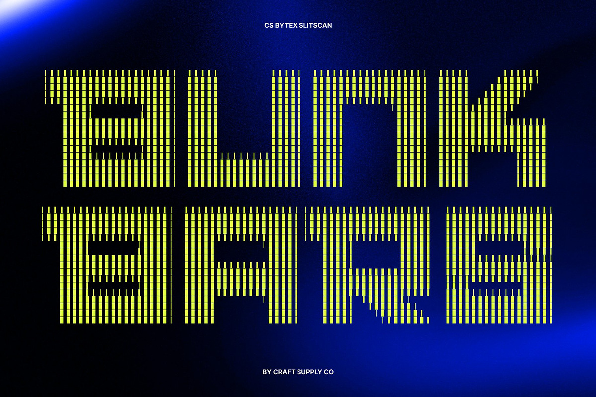 CS Bytex Slitscan, a Sans Serif Font by Craft Supply Co. (Photo 2 of 8)