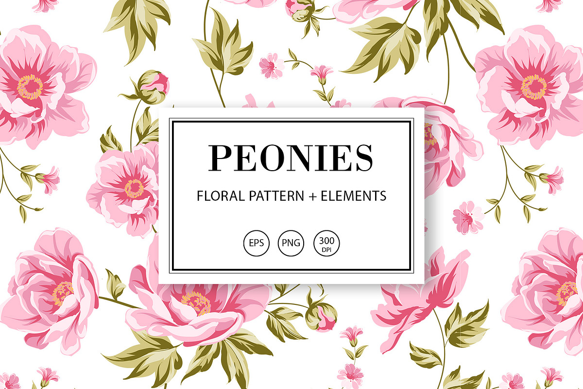 50% OFF! Seamless peony pattern., a Pattern Graphic by Kotkoa (Photo 1 of 5)