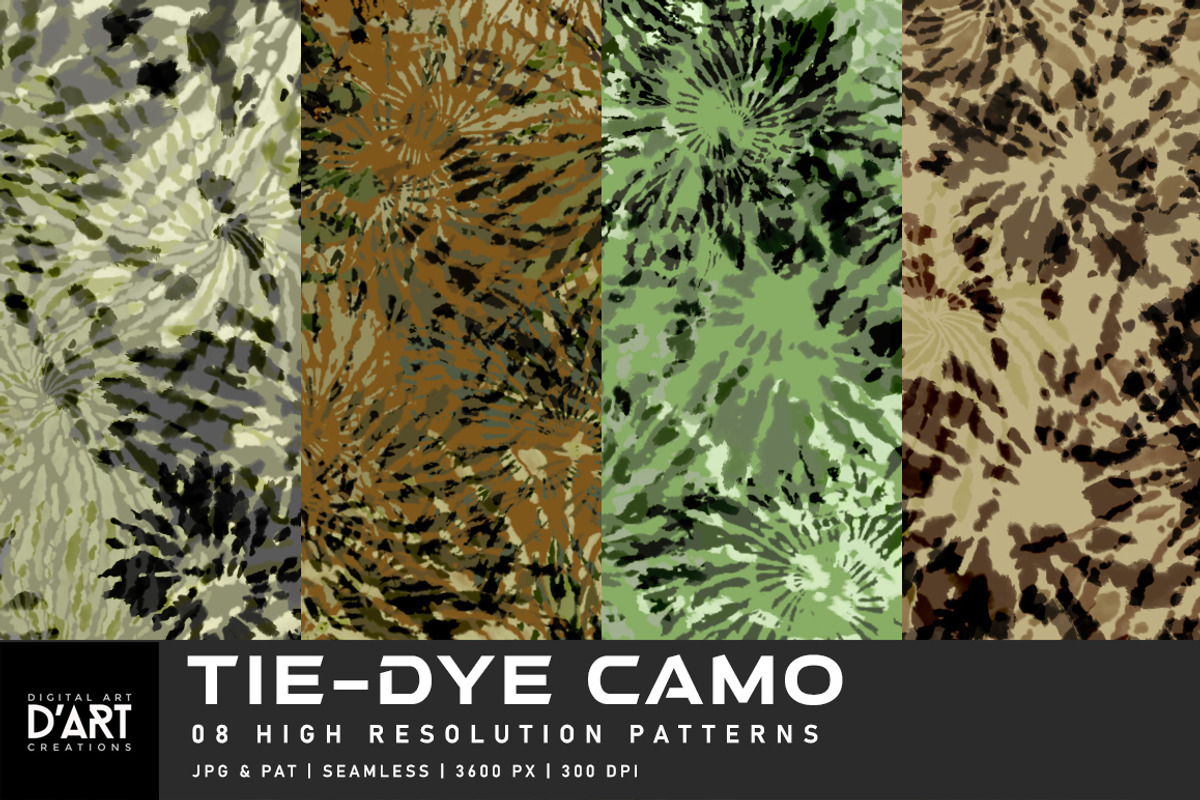 Tie-Dye Camo, a Pattern Graphic by Digital Art Creations (Photo 2 of 7)