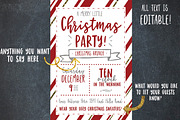 Christmas Party Invitation Template, an Invitation Template by Dansie Design (Thumbnail 3 of 3)