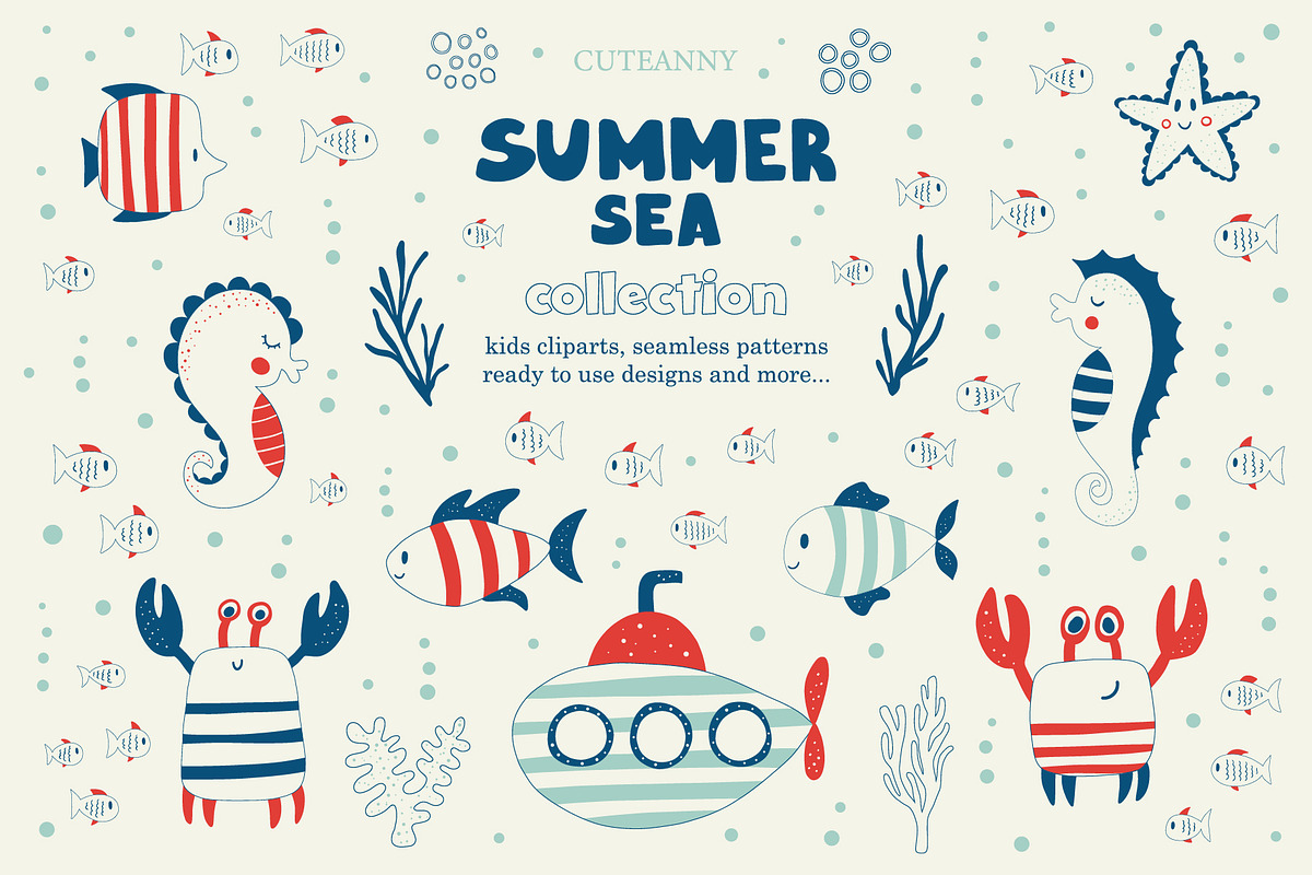 Cute nautical collection, an Object Graphic by Cuteanny Design (Photo 1 of 8)