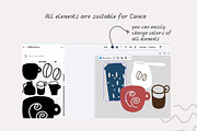 200+ COFFEE CLIPARTS, HAND DRAWN SET, a Food Illustration by JuDesign (Thumbnail 15 of 20)