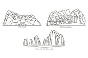 Nature sights of Mexico in line, an Illustration by GenziWorkshop (Thumbnail 6 of 6)