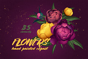 Flower Clipart, a Decorative Illustration by Ira Cvetnaya (Thumbnail 1 of 10)