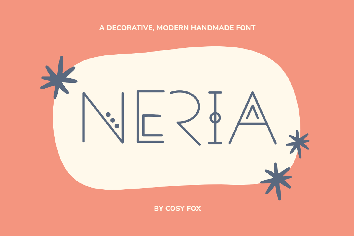 Neria | Ornate Display Font, a Sans Serif Font by Cosy Fox (Photo 1 of 7)