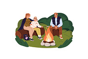 Families on summer vacation set, a Person Illustration by PaperTrident (Thumbnail 5 of 9)