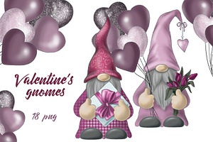 Valentine gnomes png clipart
